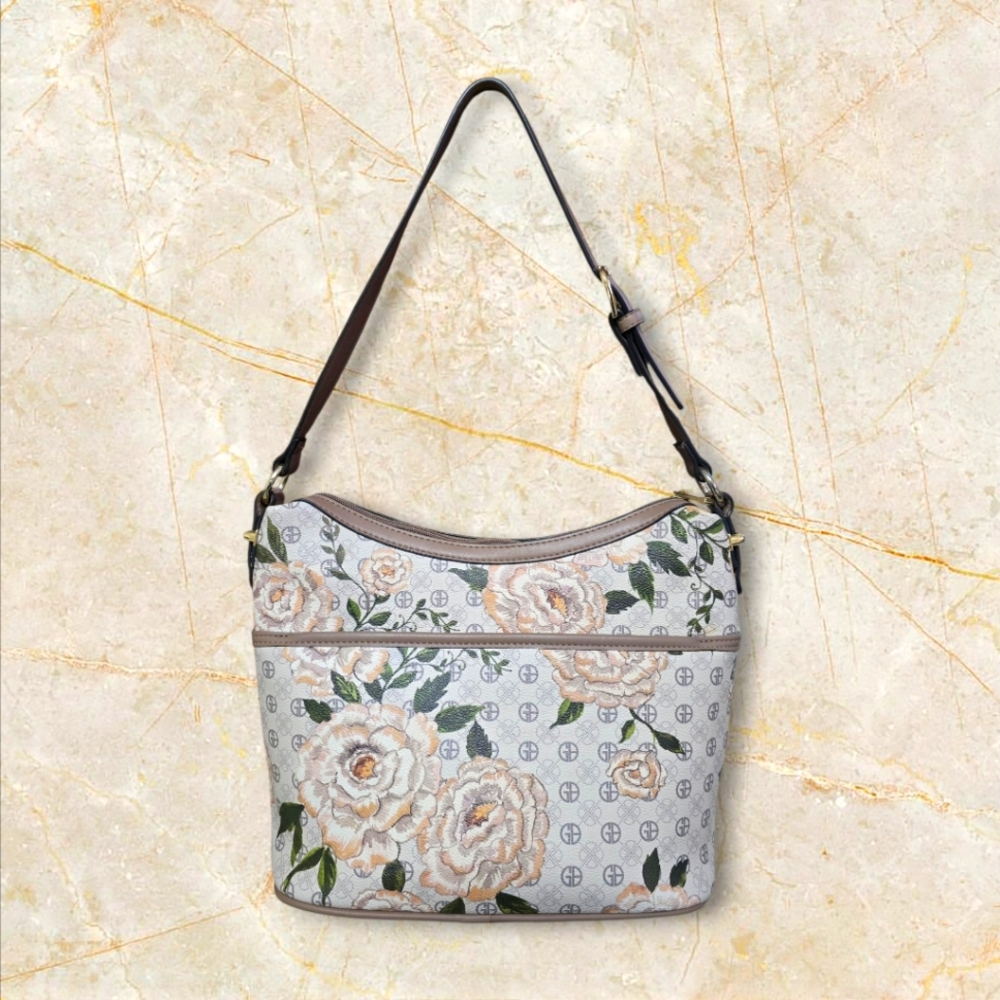 Giani Bernini Floral Shoulder Hobo Bag - Picture 2 of 9